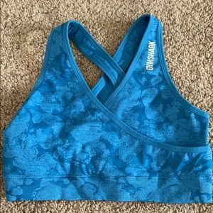 Blue camo gymshark sports bra